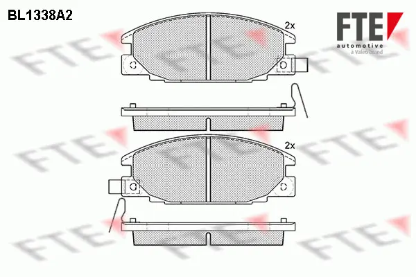 комплект спирачно феродо, дискови спирачки FTE                 