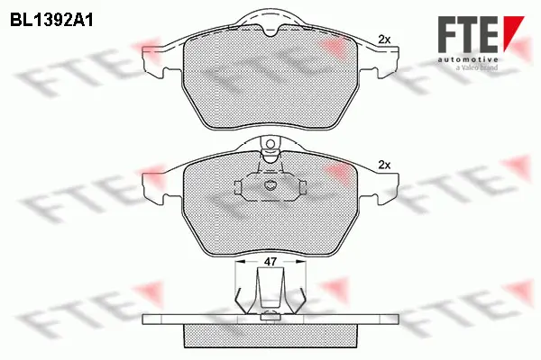 комплект спирачно феродо, дискови спирачки FTE                 