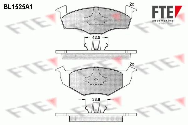 комплект спирачно феродо, дискови спирачки FTE                 