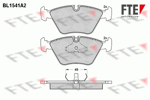 комплект спирачно феродо, дискови спирачки FTE                 
