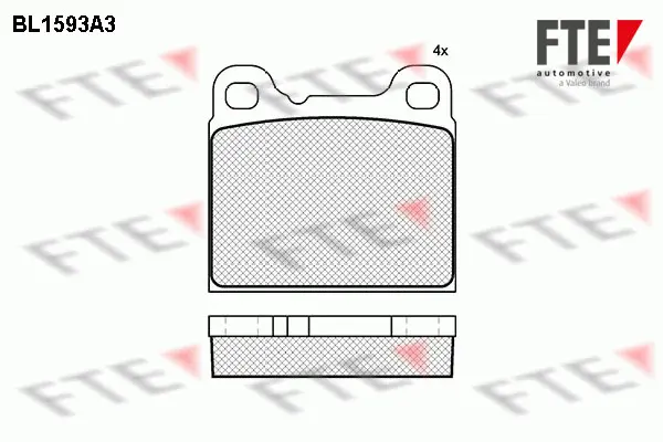 комплект спирачно феродо, дискови спирачки FTE                 