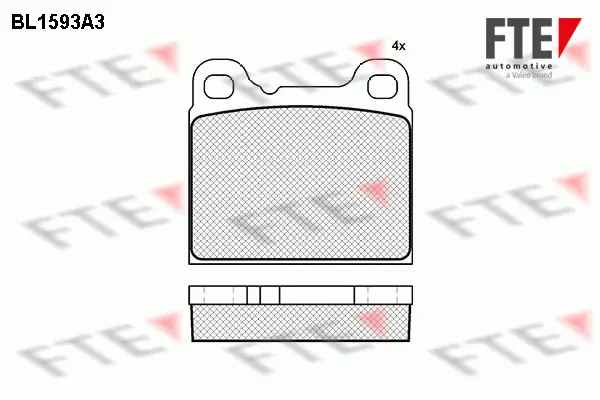 Комплект спирачно феродо, дискови спирачки FTE