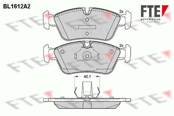 комплект спирачно феродо, дискови спирачки FTE                 