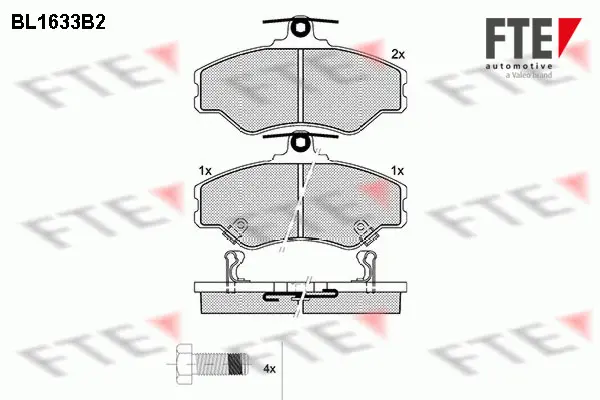 Комплект спирачно феродо, дискови спирачки FTE