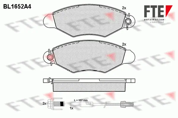 комплект спирачно феродо, дискови спирачки FTE                 