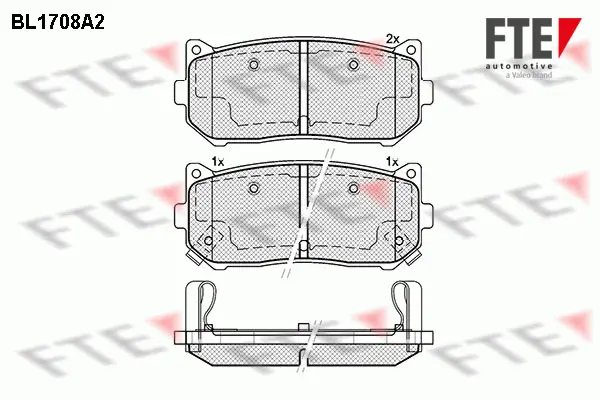 комплект спирачно феродо, дискови спирачки FTE                 