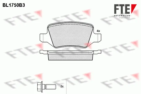 комплект спирачно феродо, дискови спирачки FTE                 