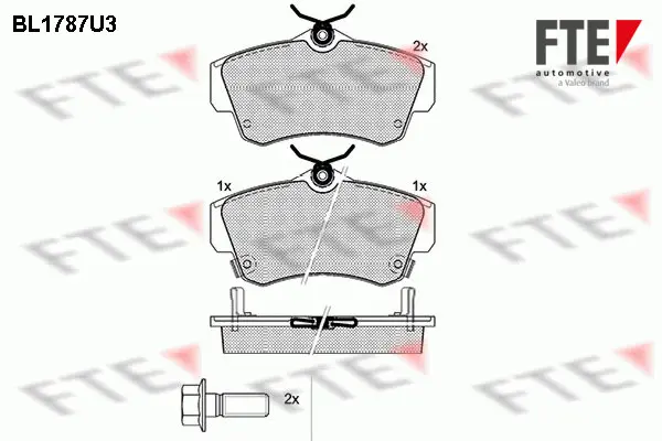 комплект спирачно феродо, дискови спирачки FTE                 