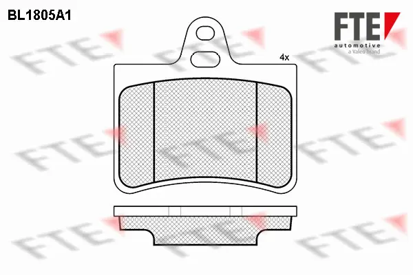комплект спирачно феродо, дискови спирачки FTE                 