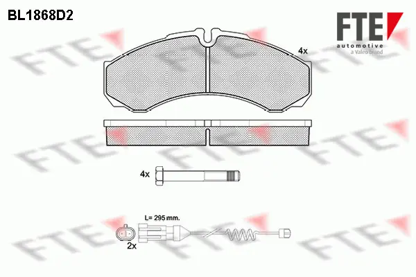 комплект спирачно феродо, дискови спирачки FTE                 