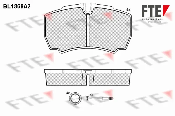 комплект спирачно феродо, дискови спирачки FTE                 