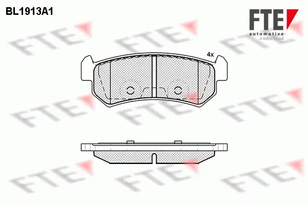 комплект спирачно феродо, дискови спирачки FTE                 