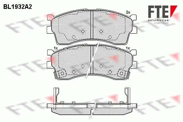 Комплект спирачно феродо, дискови спирачки FTE