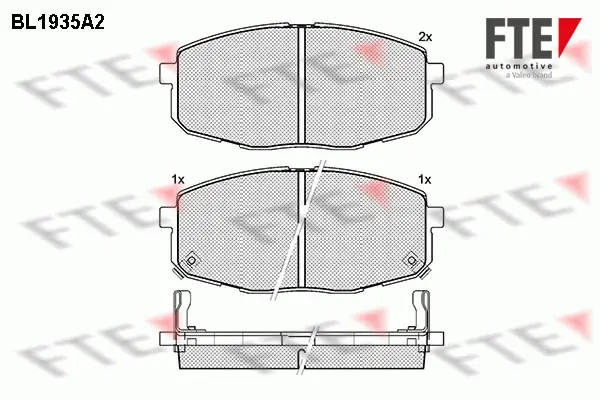 комплект спирачно феродо, дискови спирачки FTE                 