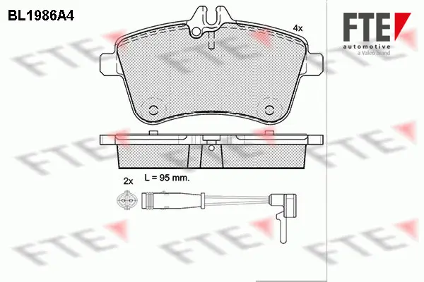 комплект спирачно феродо, дискови спирачки FTE                 