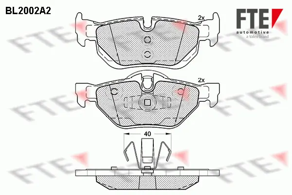 комплект спирачно феродо, дискови спирачки FTE                 