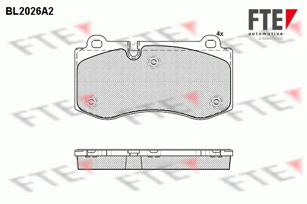 комплект спирачно феродо, дискови спирачки FTE                 