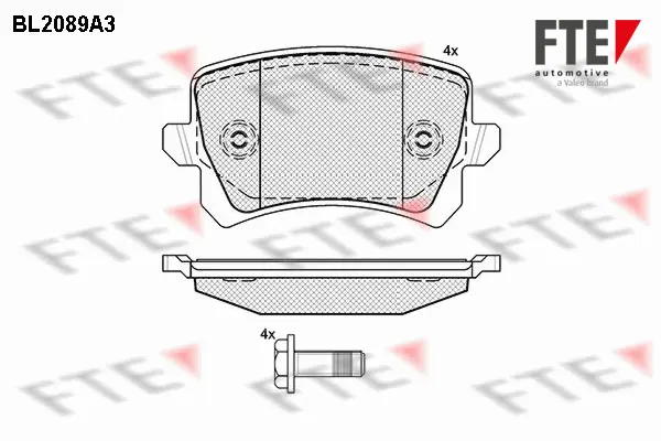 комплект спирачно феродо, дискови спирачки FTE                 