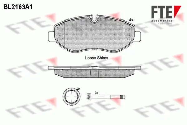 комплект спирачно феродо, дискови спирачки FTE                 