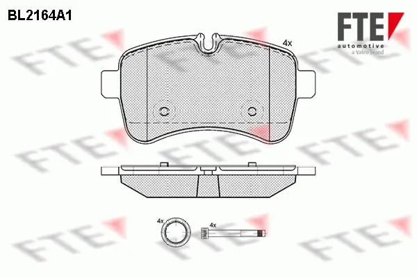 комплект спирачно феродо, дискови спирачки FTE                 