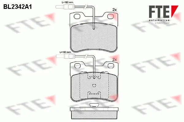 комплект спирачно феродо, дискови спирачки FTE                 