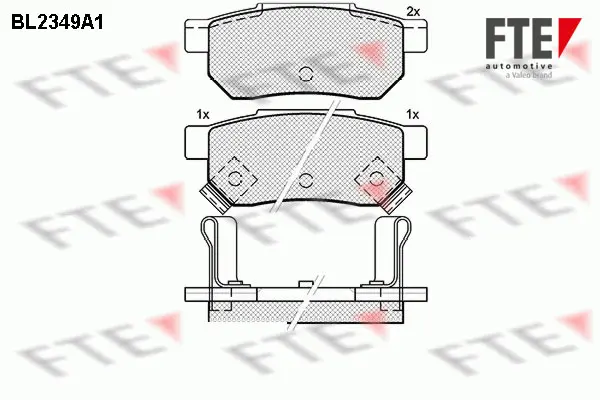 комплект спирачно феродо, дискови спирачки FTE                 
