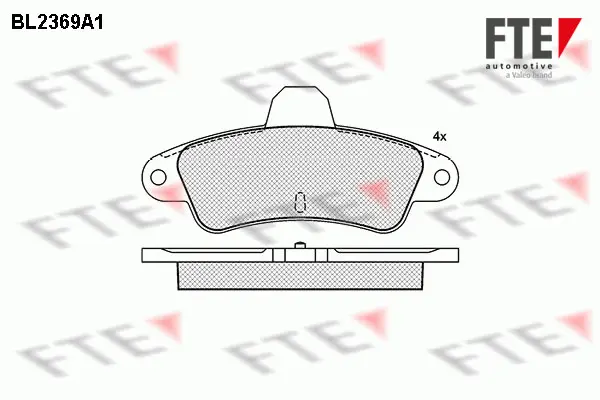 комплект спирачно феродо, дискови спирачки FTE                 