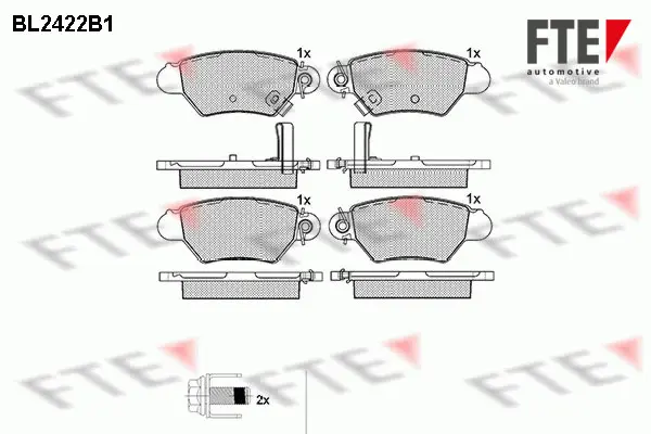комплект спирачно феродо, дискови спирачки FTE                 