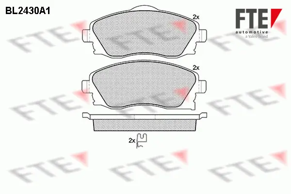 комплект спирачно феродо, дискови спирачки FTE                 