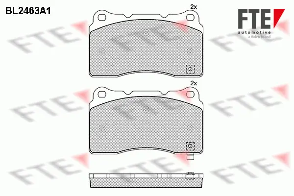 комплект спирачно феродо, дискови спирачки FTE                 