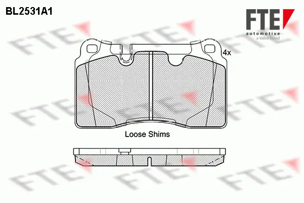 комплект спирачно феродо, дискови спирачки FTE                 