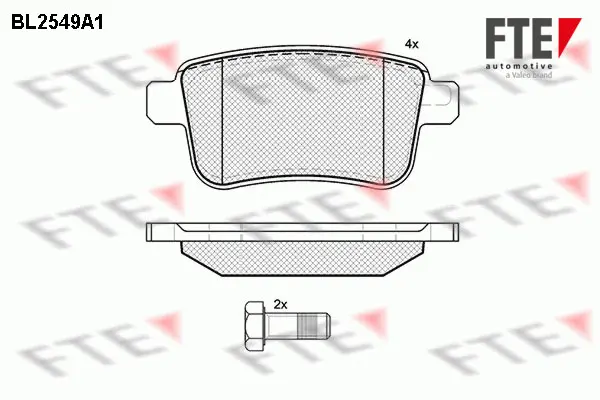 комплект спирачно феродо, дискови спирачки FTE                 