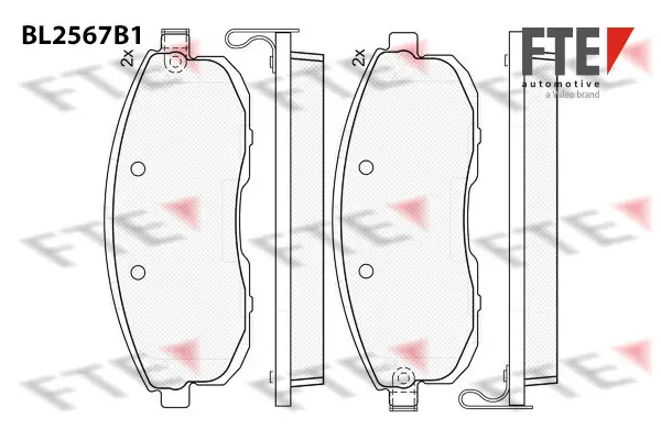 комплект спирачно феродо, дискови спирачки FTE                 