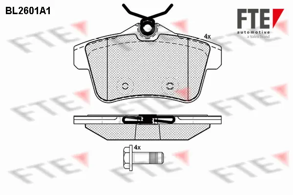 Комплект спирачно феродо, дискови спирачки FTE