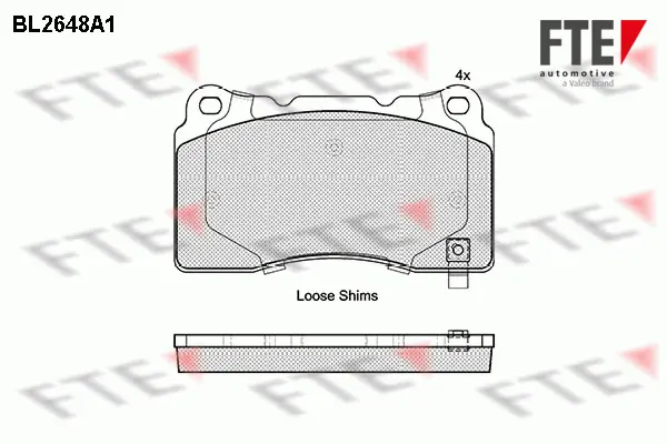 комплект спирачно феродо, дискови спирачки FTE                 