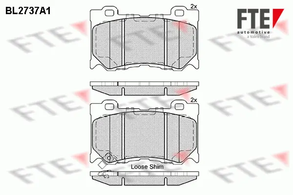 комплект спирачно феродо, дискови спирачки FTE                 