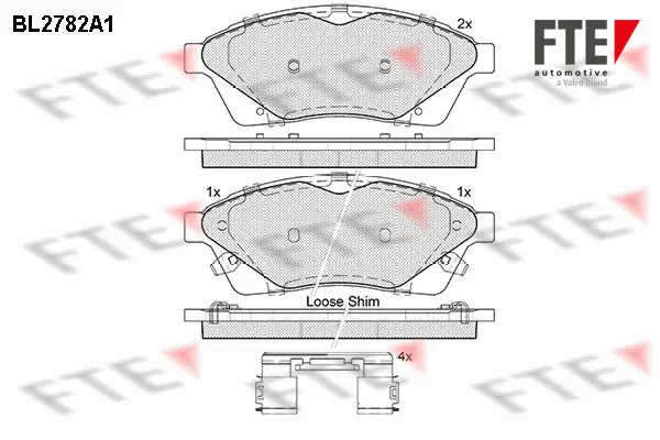 комплект спирачно феродо, дискови спирачки FTE                 