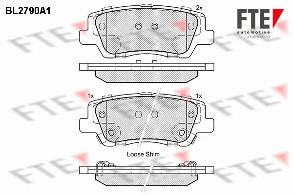 комплект спирачно феродо, дискови спирачки FTE                 