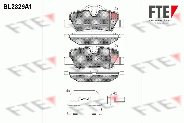 комплект спирачно феродо, дискови спирачки FTE                 
