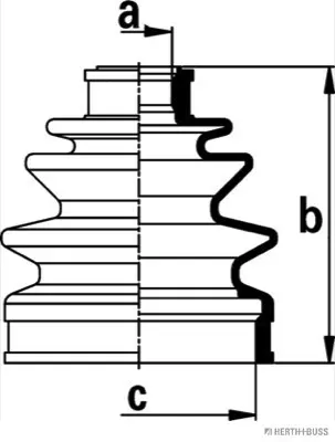 комплект маншон, полуоска HERTH+BUSS JAKOPARTS