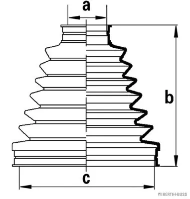 комплект маншон, полуоска HERTH+BUSS JAKOPARTS