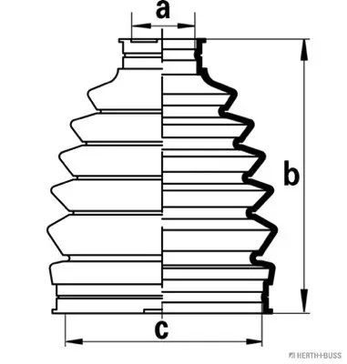 комплект маншон, полуоска HERTH+BUSS JAKOPARTS