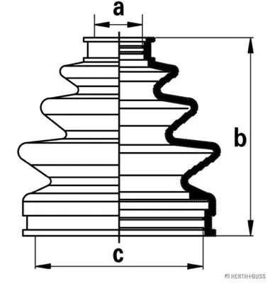 комплект маншон, полуоска HERTH+BUSS JAKOPARTS