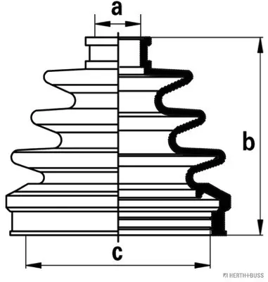 комплект маншон, полуоска HERTH+BUSS JAKOPARTS