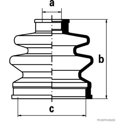 комплект маншон, полуоска HERTH+BUSS JAKOPARTS