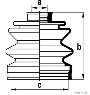 комплект маншон, полуоска HERTH+BUSS JAKOPARTS