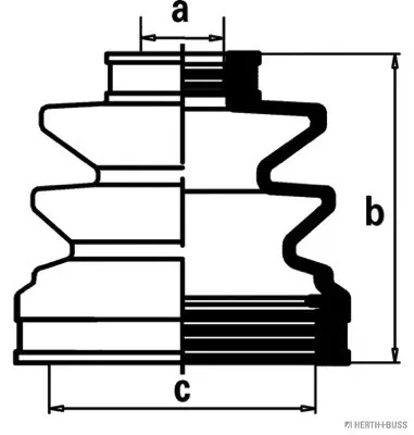 комплект маншон, полуоска HERTH+BUSS JAKOPARTS