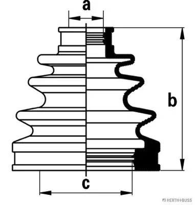 комплект маншон, полуоска HERTH+BUSS JAKOPARTS