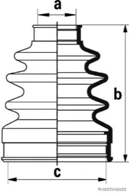 комплект маншон, полуоска HERTH+BUSS JAKOPARTS