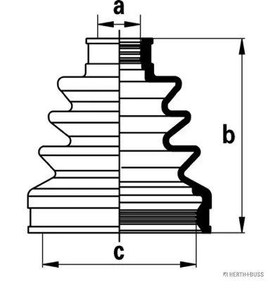 комплект маншон, полуоска HERTH+BUSS JAKOPARTS